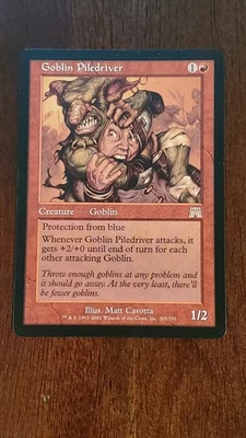 Goblin Piledriver Onslaught EX/LP #205 MTG Magic the Gathering Creature  Rare - Image 1 of 4