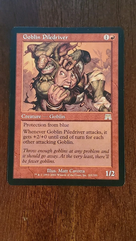 Goblin Piledriver Onslaught EX/LP #205 MTG Magic the Gathering Creature  Rare - Image 1 of 4