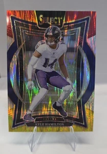 2024 Panini Select Concourse Kyle Hamilton #78 Red & Yellow Shock Prizm - Picture 1 of 2