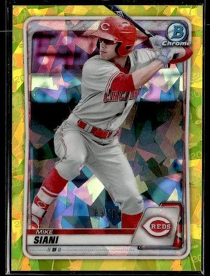 L14,635 - 2020 Bowman Chrome Draft Sapphire Yellow #BD7 Mike Siani /99 - Image 1 of 2