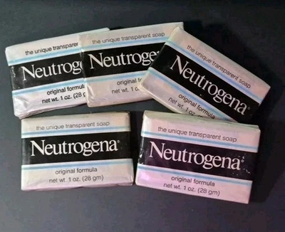Neutrogena Original Formula The Unique Transparent Bar Soap 1 oz Lot of 5  RARE - Image 1 of 3