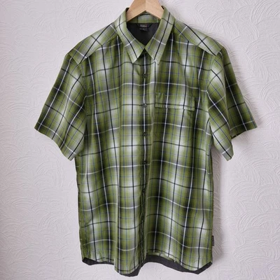 Royal Robbins Mens Short Sleeve Green Checked Shirt Size Large Outdoor B11 - Image 1 of 4
