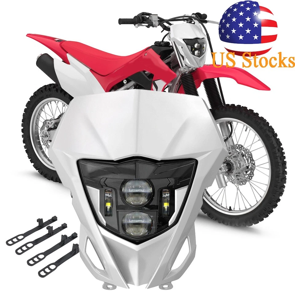 Farol de LED para Honda CRF125F CRF150F CRF230F CRF250F CRF250R CRF450R CRF450F - Imagem 1 de 4