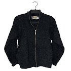 Jantzen Mens Size Medium 100% Shetland Wool Ribbed Vermontcore Zip Up Sweater