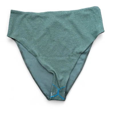 Parte inferior de bikini hipster de pierna alta arrugada verde XL de ASOS DESIGN Curve para mujer Foto 1 de 4