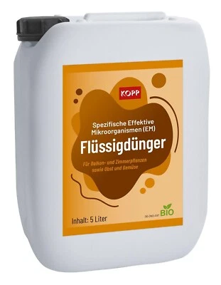 Kopp Flüssigdünger 5 L Bio natürliche Nährstoffquelle Effektiven Mikroorganismen - Bild 1 von 4
