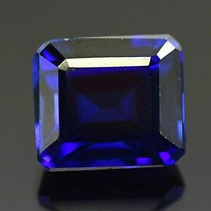 Emerald Shape 7.75 Ct Natural EGL Certified Blue Sapphire AAA Quality Gemstone