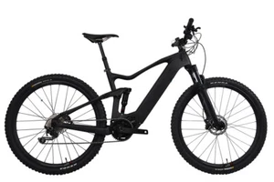 29er Carbon Ebike Full Suspension Mountain Bike Bafang 500W Electric Bicycle 18" - Picture 1 of 10