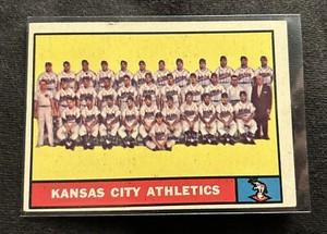 1961 Topps #297 Kansas City Athletics TC A655
