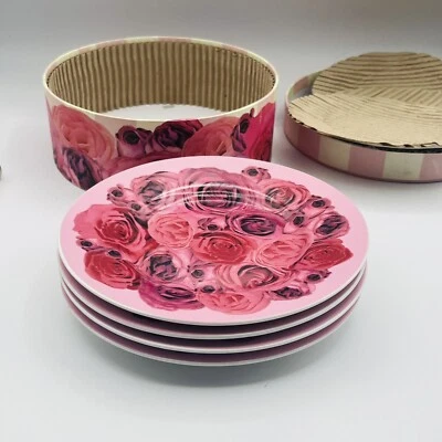 Juego de 4 platos de dulces Rosanna Pink Roses  Foto 1 de 4