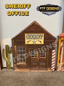 G Scale Wild West SHERIFF OFFICE- Building Flat/Front -Police Station LGB PIKO - Picture 1 of 5