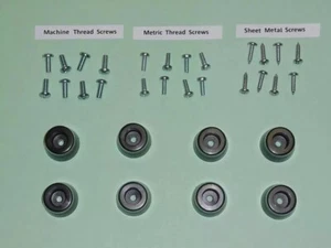 8 Plastic / Rubber Audio Feet and Screws McIntosh Marantz Sansui Pioneer Fisher - Picture 1 of 2