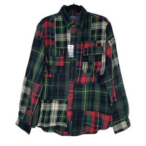 Camisa Polo Ralph Lauren Calce Clásico Abotonada Franela Retazos Bolsillos Talla XL - Imagen 1 de 9