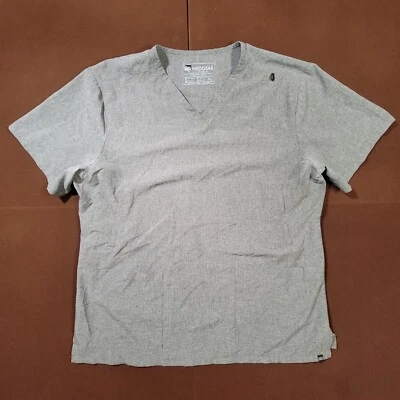 Blusa Médica MedGear Mujer Elástica XL Gris Brezo Grafito 4 Bolsillos Enfermera Médica Foto 1 de 4