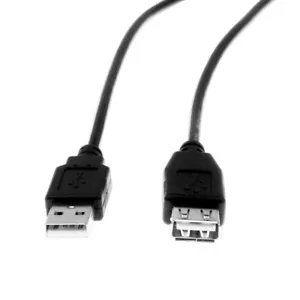 Rocstor Y10C118-B1 Cb Usb2.0 Type A-Female To A-Male 10Ft Black Retail - Picture 1 of 6