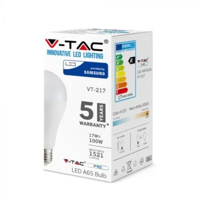 10 LAMPADINE LED V-Tac Chip Samsung E27 da 17W LUCE CALDA NATURALE FREDDA - Immagine 1 di 4