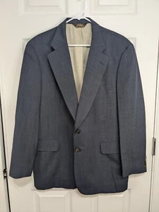 Paul Stuart Blazer Men's 44R Blue Wool Single Breasted - Picture 1 of 12
