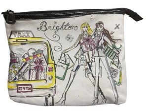 Brighton Graphic Print Fashion Canvas Zipper Make Up Bag - Picture 1 of 14