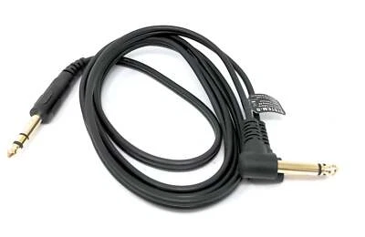 Audio Y Kabel 150cm Stereo AUX Klinke 6,35mm Stecker & Stecker zu Stecker Winkel - Bild 1 von 4