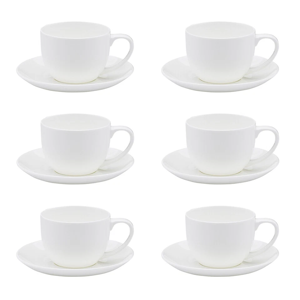 Ecology Canvas Teacup & Saucer 275ml White