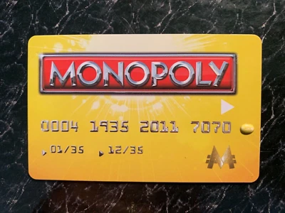 TARJETA BANCARIA MONOPOLY AMARILLA Banca Electrónica 2011 Hasbro Foto 1 de 3