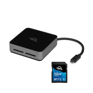OWC 256GB Atlas Pro SDXC V60 UHSII Memory Card with Dual SDSlot Card Reader - Picture 1 of 6