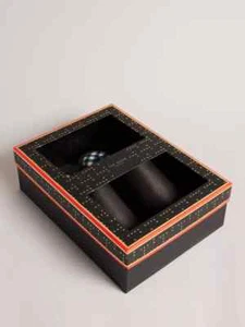 HERREN TED BAKER ARDIN GESCHENK VERPACKT LEDER PANTOLETTE HAUSSCHUHE - Bild 1 von 18