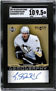 Evgeni Malkin SGC 10/9.5 Auto 2007-08 Upper Deck Black Diamond Gemography