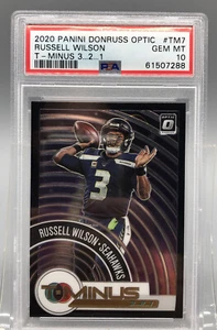 Russell Wilson 2020 Donruss Optic T-Minus PSA 10 Seattle Seahawks ￼Denver Bronco - Bild 1 von 2