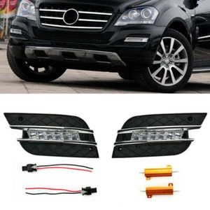 2x LED Tagfahrlicht DRL Blende Gitter mit Widerstand für Benz W164 2009-2011 AF - Picture 1 of 13