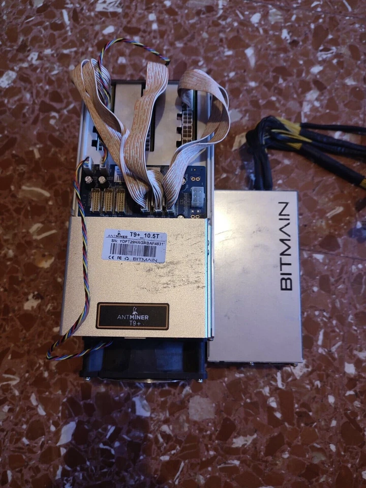 BITCOIN MINER AntMiner T9+ SHA256 with psu APW3++ 10.5 TH  bitcoin cash litecoin - Immagine 1 di 3