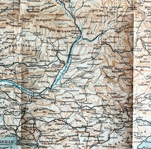 Map Marseille Golfe Du Lion Southern France Rare 1914 Lithograph WW1 Era WHBS - Picture 1 of 2