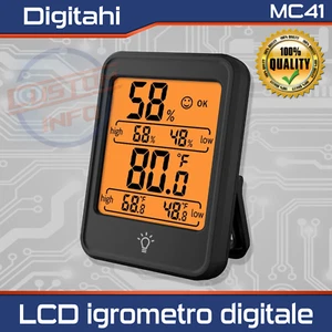 Termometro Igrometro Digitale per Ambiente Misuratore di Umidità e Temperatura - Imagen 1 de 6
