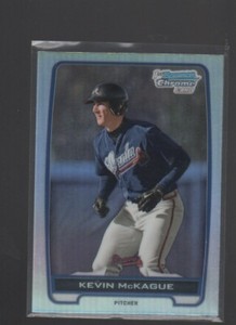 KEVIN McKAGUE 2012 BOWMAN CHROME DRAFT PICKS REFRACTOR #BDPP130