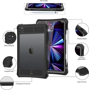 Neu iPad Pro 11 Zoll Wasserdichte Hülle, Ganzkörper Stoßfest Schutzhülle mit - Bild 1 von 7