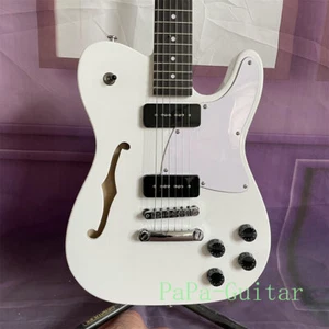 Jim Adkins White Electric Guitar JA-90 Semi Hollow Body P90 Pickups Fast Ship - Picture 1 of 8