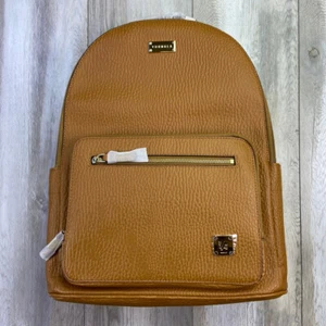 Young LA Leder Rucksack Braun Toffee Freizeit 16x12x7 Unisex NEU Neu mit Etikett - Bild 1 von 12