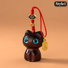Wooden Cat Keychain Cat Keychain Cute  Mobile Phone Chain Wooden Pendant