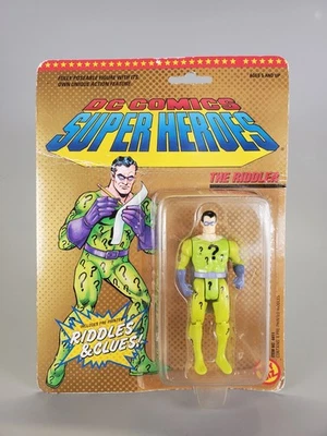 Vintage 1989 Toy Biz DC Comics Super Heroes RIDDLER On Card NIP - Image 1 of 4