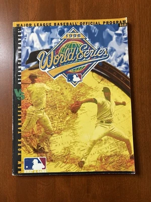 1996 WORLD SERIES OFFICIAL GAME PROGRAM Yankees Braves, Jeter, Baseball MLB - Image 1 of 4