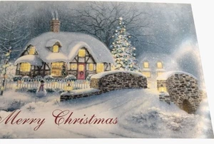 Christmas Card Mailing Service Cottage Bible Verse Matthew 1 21 Christian - Picture 1 of 10
