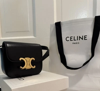 Подлинный. Celine Triomphe наплечная сумка гладкая телячья кожа мини - Изображение 1 из 4