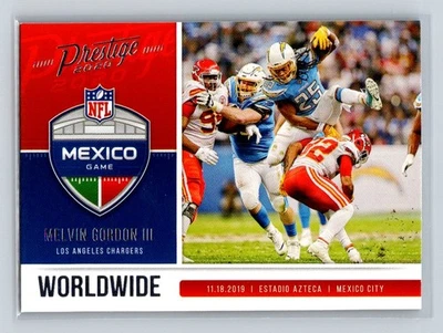 2020 Panini Prestige Worldwide #WW-MG Melvin Gordon III Los Angeles Chargers - Image 1 of 2