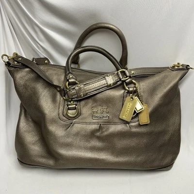 Auténtico Bolso de Mano COACH 12949 Madison Sabrina Dorado y Herrajes Cartera L Foto 1 de 4