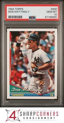Topps #600 Don Mattingly Yankees 1994 PSA 10 Foto 1 de 3