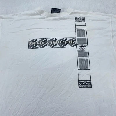 Camisa Rocawear De Colección Para Hombres XL Blanca Gráfica Streetwear Hip Hop Años 2000 Foto 1 de 4