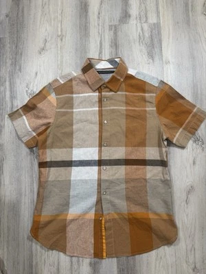 Camisa a cuadros manga corta sean john para hombre talla grande mezcla de lino Foto 1 de 4