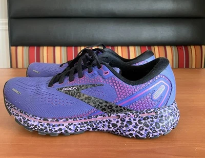 Size 8 - Brooks Ghost 14 Electric Cheetah Run Wild - Purple Black W - Image 1 of 4