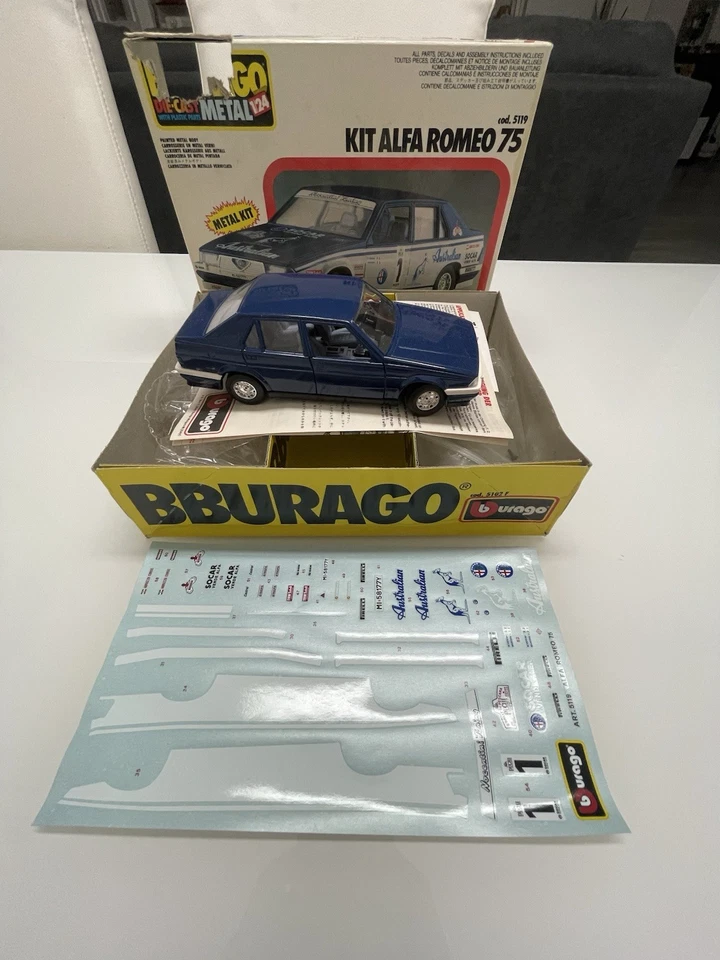 Die Cast 1:24 Bburago Kit Alfa Romeo 75 - Immagine 1 di 3