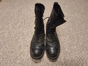 Biltrite Ansi Schuh abgenutzt schwarz Leder Stahlkappe Kampfstiefel 10,5 Militär - Bild 1 von 12